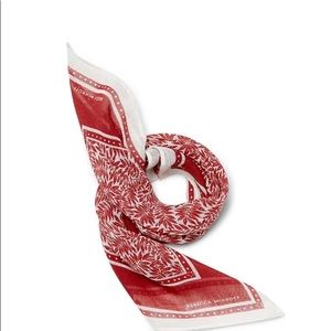 Rebecca Minkoff Garnet Red Floral Scarf Wrap
